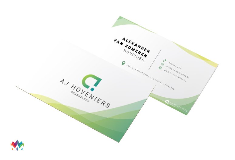 Visitekaartje ontwerp AJ Hoveniers